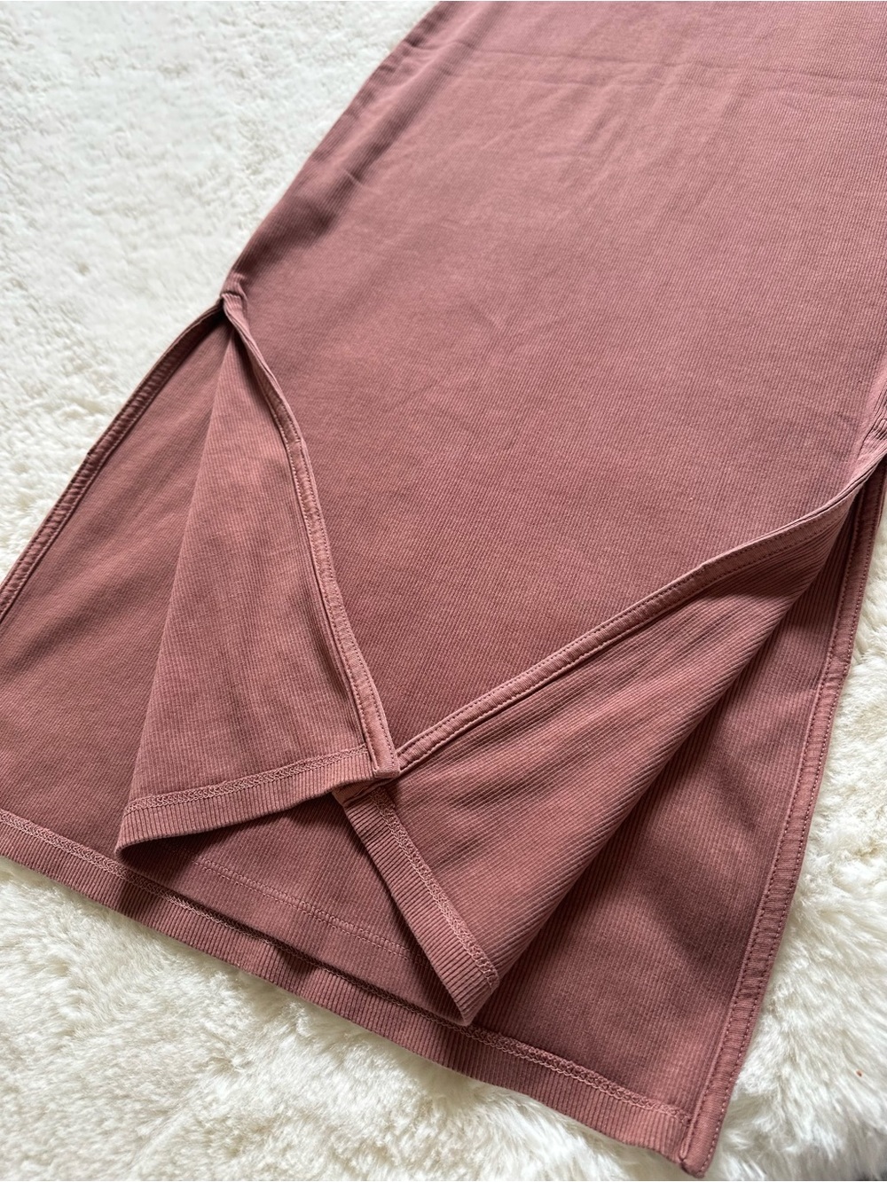 Old Navy Dusty Brown Ribbed Tank Midi Dress XS - Picture 7 of 11